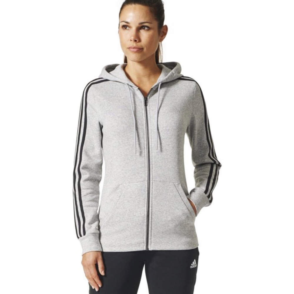 Adidas Women’s 3-Stripes Full Zip Hoodie